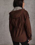melya by melody Geacă Parka de tranziție cu glugă decorată cu model în carouri Isadorina Maro