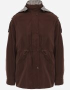 melya by melody Geacă Parka de tranziție cu glugă decorată cu model în carouri Isadorina Maro