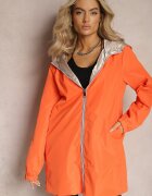 melya by melody Geacă portocalie metalică reversibilă cu glugă Amsera