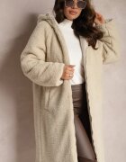 melya by melody Geacă tip palton Izolată Reversibilă cu Glugă Bej deschis Arisce