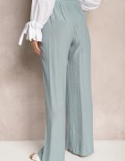 melya by melody Pantaloni Albastru deschis Largi din Viscoză și cu talie elastică Abyga