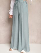 melya by melody Pantaloni Albastru deschis Largi din Viscoză și cu talie elastică Abyga