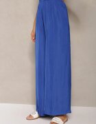 melya by melody Pantaloni Bleumarin High Wiast cu Viscoză și Picioare Lărgi Osevia