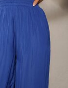 melya by melody Pantaloni Bleumarin High Wiast cu Viscoză și Picioare Lărgi Osevia