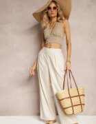 melya by melody Pantaloni Jasnobej din bumbac și in Talie înaltă Kolalia
