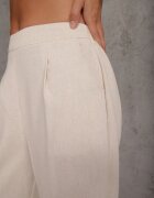 melya by melody Pantaloni Largi Bej cu In cu Elastic în Talie Airelttis