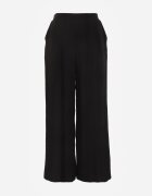 melya by melody Pantaloni largi Casual High Waist din țesătură structurală Hyrarpia Negri
