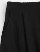 melya by melody Pantaloni largi Casual High Waist din țesătură structurală Hyrarpia Negri