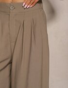 melya by melody Pantaloni Largi Verzi din Viscoză Mevilia
