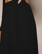 melya by melody Pantaloni negri largi cu Pliuri High Waist Mirealli