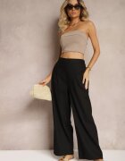 melya by melody Pantaloni Negri Largi din In cu Elastic în Talie Airelttis
