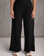 melya by melody Pantaloni Negri Largi din In cu Elastic în Talie Airelttis