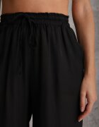 melya by melody Pantaloni Negri Largi din Vâscoză și cu elastic în talie Abyga