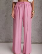 melya by melody Pantaloni Roz Largi din Viscoză și cu Elastic în Talie Abyga