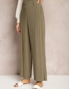 melya by melody Pantaloni Verde închis Regular cu dungi Talie înaltă Sallamia