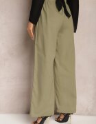 melya by melody Pantaloni Verzi Larghi din In cu elastic în talie Airelttis