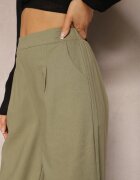 melya by melody Pantaloni Verzi Larghi din In cu elastic în talie Airelttis