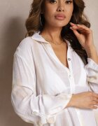 melya by melody Rochie bej deschis oversize stil cămașă Werosa