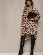 melya by melody Rochie bej tip cămașă cu imprimeu leopard croială liliac din viscoză cu in Emindara