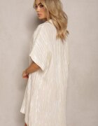 melya by melody Rochie Bej Tip cutie din in și bumbac cu guler Umstalia