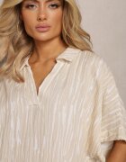 melya by melody Rochie Bej Tip cutie din in și bumbac cu guler Umstalia