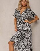 melya by melody Rochie Neagră de vară cu elastic în talie și ciucuri decorativi Aleriana