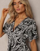 melya by melody Rochie Neagră de vară cu elastic în talie și ciucuri decorativi Aleriana