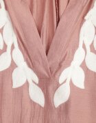 melya by melody Rochie rustică din viscoză decorată cu cordon și broderie Iropis Roz