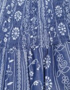 melya by melody Salopetă din viscoză Casual de vară decorată cu broderie și volane Phenonia Albastră