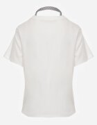 melya by melody Tricou Alb de bumbac Hillswor Decorat cu o eșarfă
