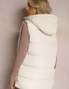 melya by melody Vestă Bej deschisă Reversibilă cu Glugă Zelini