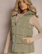 melya by melody Vestă Matlasată Verde Reversibilă Erinea