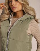 melya by melody Vestă Matlasată Verde Reversibilă Erinea