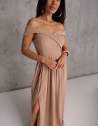 messaya Rochie Bej închis Elegantă Lungă Spaniolă cu șliț la tiv Idelia
