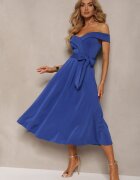 messaya Rochie Bleumarin de seară spaniolească cu cordon din material textil Yellia