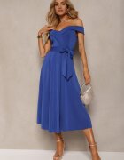 messaya Rochie Bleumarin de seară spaniolească cu cordon din material textil Yellia