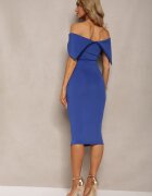 messaya Rochie Bleumarin Elegantă De Cocktail Stil Spaniol Cu Croială Ajustată Nuelia