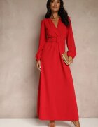 messaya Rochie de cocktail Roșie cu croială evazată cu cordon decorativ Feliera