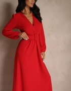 messaya Rochie de cocktail Roșie cu croială evazată cu cordon decorativ Feliera