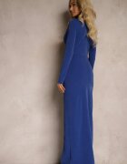 messaya Rochie Granat De Seară Cambrată Cu Fir Metalic Și Decolteu Petrecut Emilene