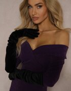 messaya Rochie mov închis spaniolă cu croială mulată cu șliț și tiv evazat Emeliora
