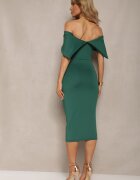 messaya Rochie Verde Elegantă de Cocktail cu umerii goi croială mulată Nuelia