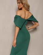 messaya Rochie Verde Elegantă de Cocktail cu umerii goi croială mulată Nuelia