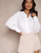 metrofive Fustă-Pantaloni scurți Bej deschis High Waist cu curea și cataramă Nonithra