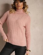 metrofive Maletă Casual Roz cu Viscoză și Împletitură Decorativă Aledi