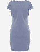 metrofive Rochie bodycon minimalistă cu fronțuri și mânecă scurtă Diomilla Albastră