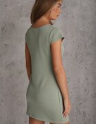 metro five Rochie bodycon minimalistă cu fronțuri și mânecă scurtă Diomilla Verde