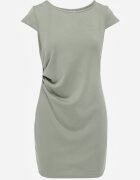 metro five Rochie bodycon minimalistă cu fronțuri și mânecă scurtă Diomilla Verde