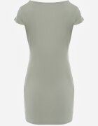metro five Rochie bodycon minimalistă cu fronțuri și mânecă scurtă Diomilla Verde