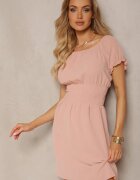 metro five Rochie Roz închis Spaniolă cu croi clos cu elastic în talie Lavela